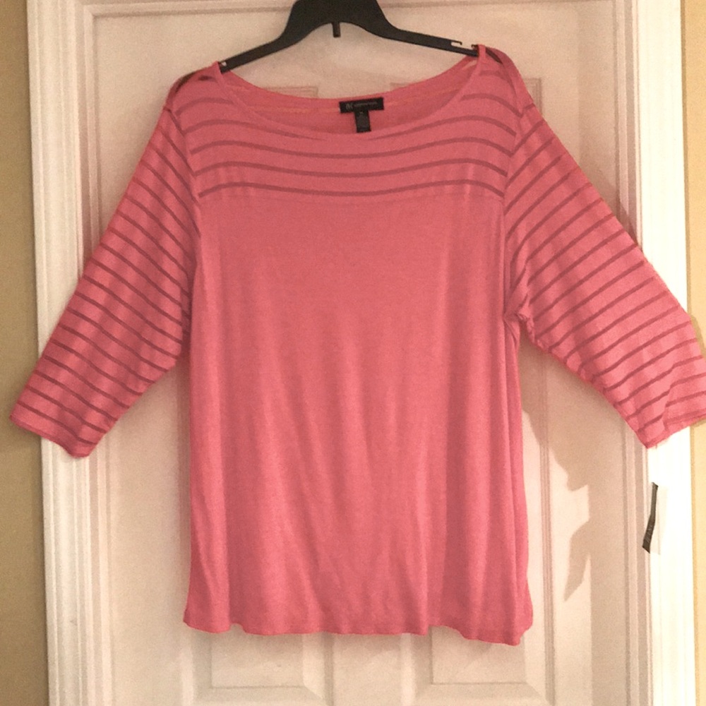 Inc women’s 3/4 sleeve coral tunic top
